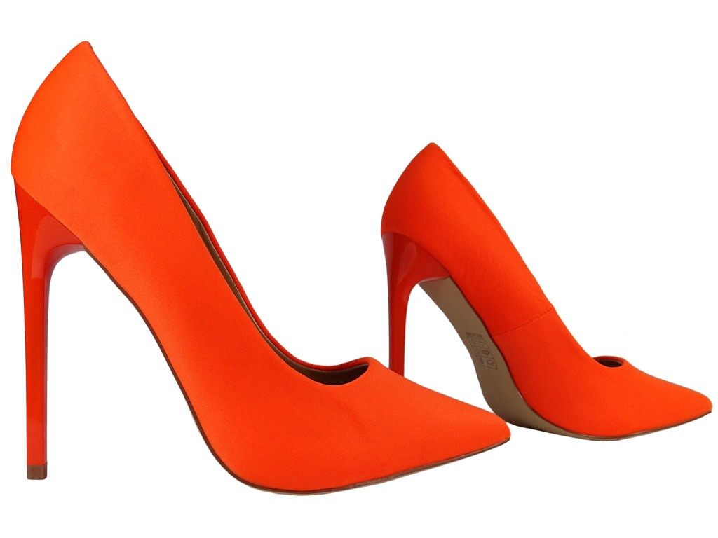 Wysokie szpilki damskie pomarańczowe orange