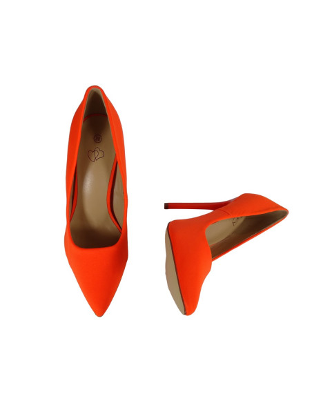 Wysokie szpilki damskie pomarańczowe orange