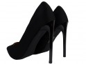 Sieviešu augstpapēžu kurpes melnā krāsā no tekstilmateriāla - 2