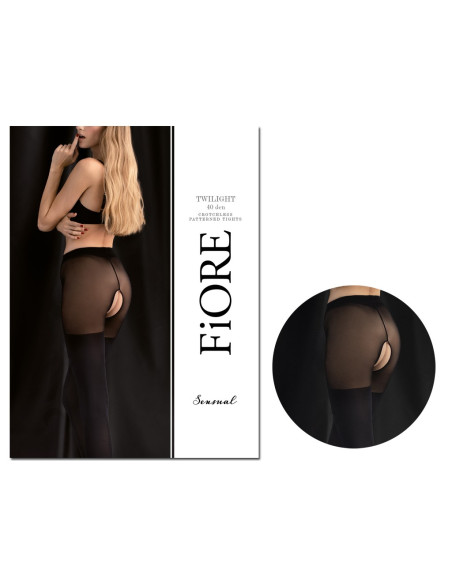 Schwarze Strumpfhose 40 den - offener Schritt - 3