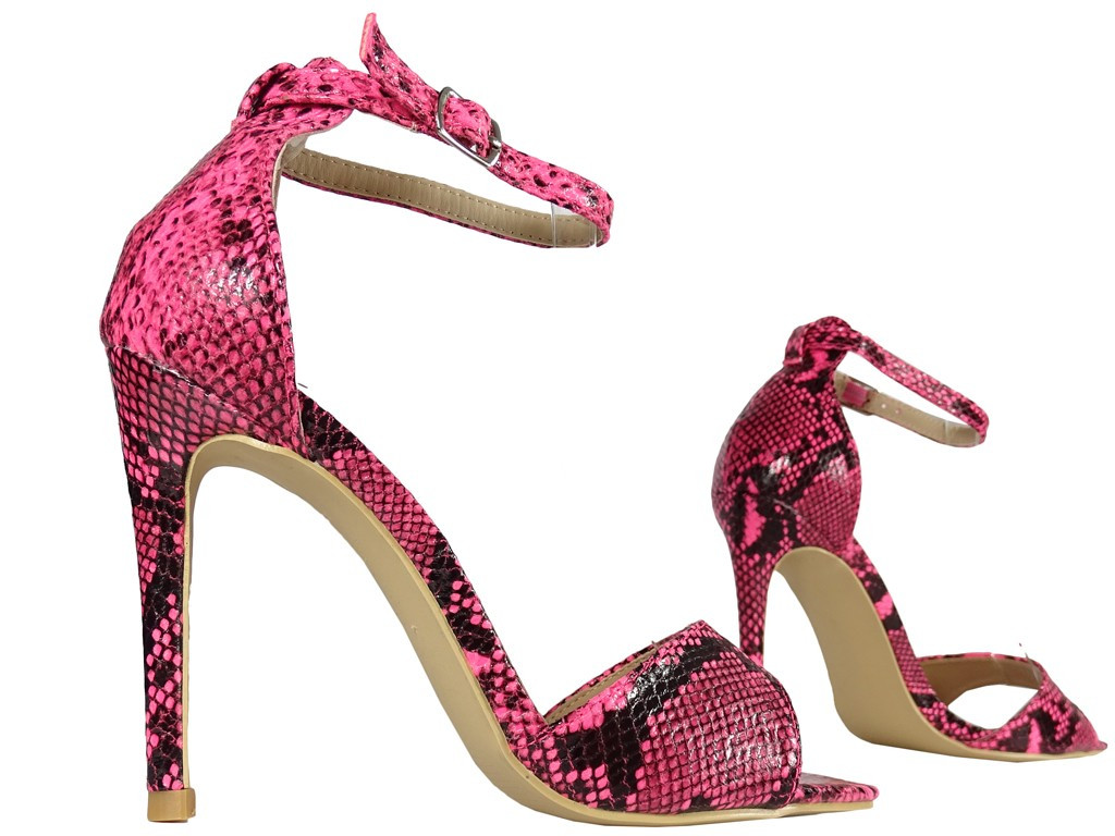 Sandales roses pour femmes avec bride à la cheville - 3