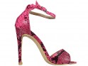 Ružové dámske sandále s remienkom na členku - 1