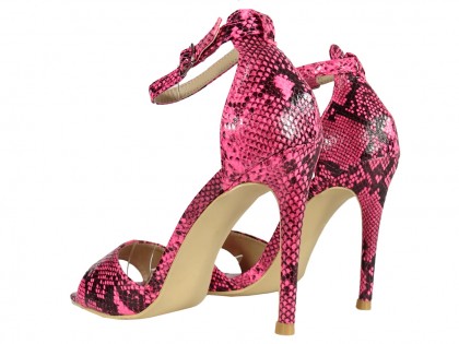 Sandale roz pentru femei cu curea la gleznă - 2
