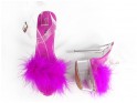 Pink transparent stiletto sandals with tinsel - 5