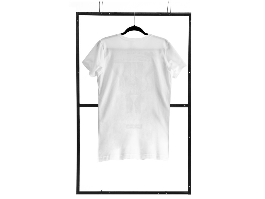 Biała męska koszulka t-shirt erotyczny wzór