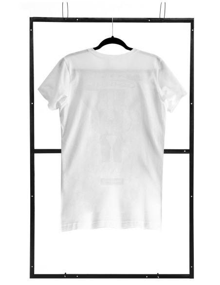 Biała męska koszulka t-shirt erotyczny wzór