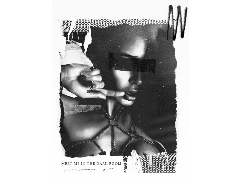 Männer weißes T-Shirt dunklen Raum - 2