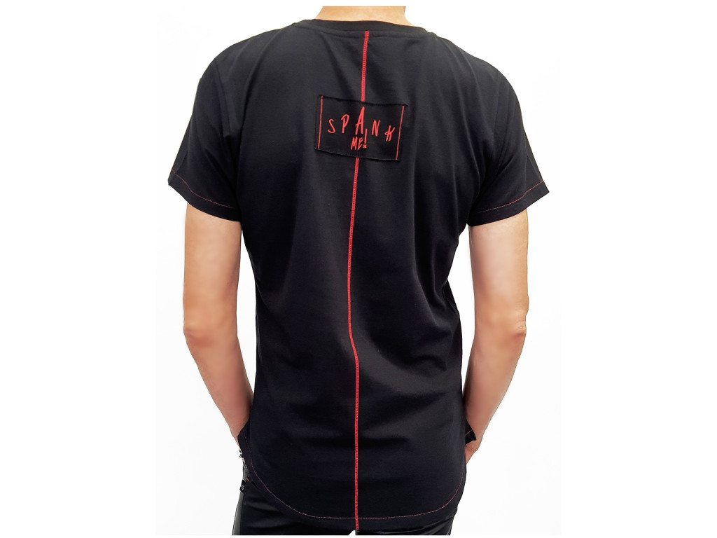 Men's black t-shirt erotic print - 4