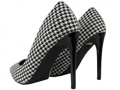 Women's peplite stilettos white and black - 2