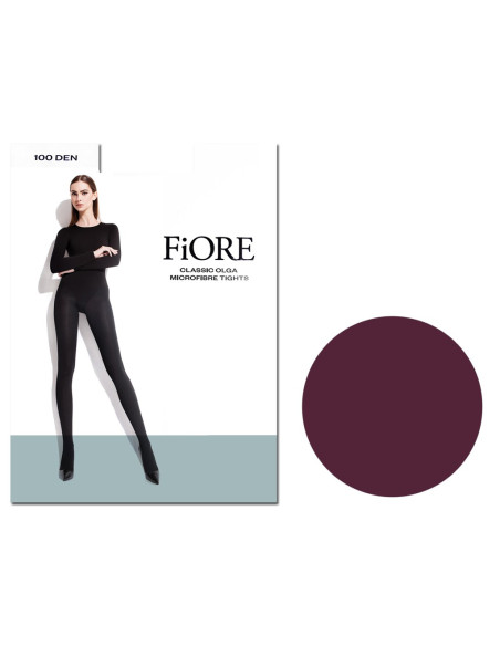 Black smooth opaque tights 100 den Olga - 3
