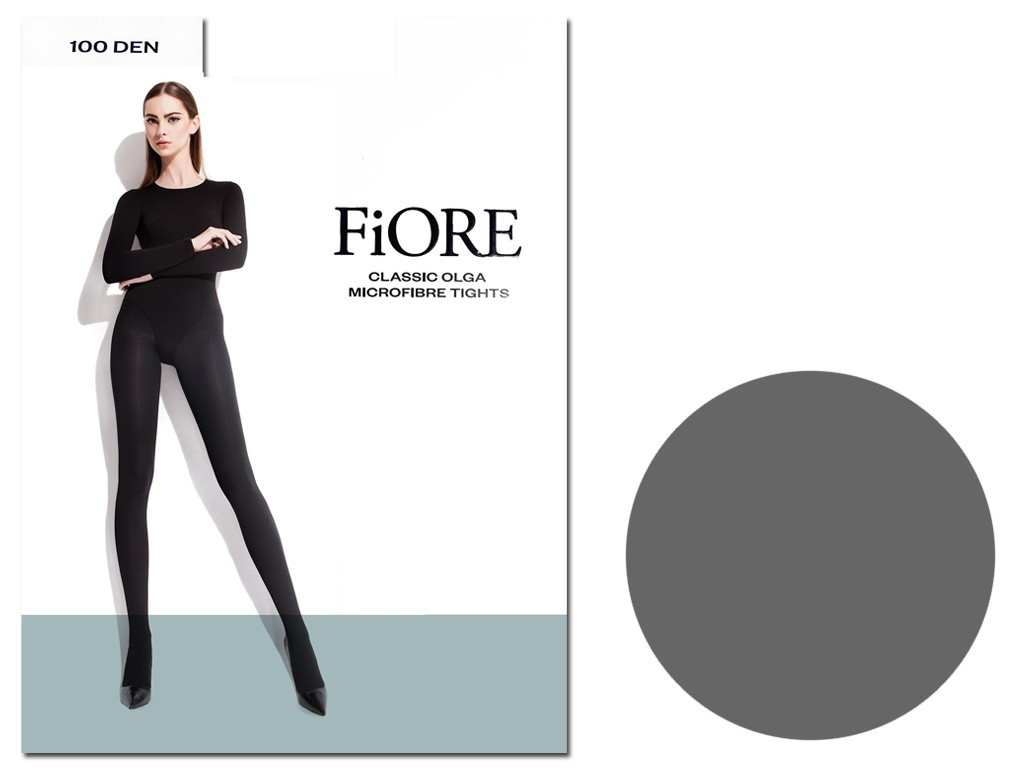 Schwarze glatte, blickdichte Strumpfhose 100 den Olga - 10