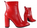 Dámské červené boty z ekokůže - 3