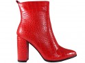 Dámské červené boty z ekokůže - 1