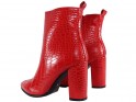 Dámské červené boty z ekokůže - 2