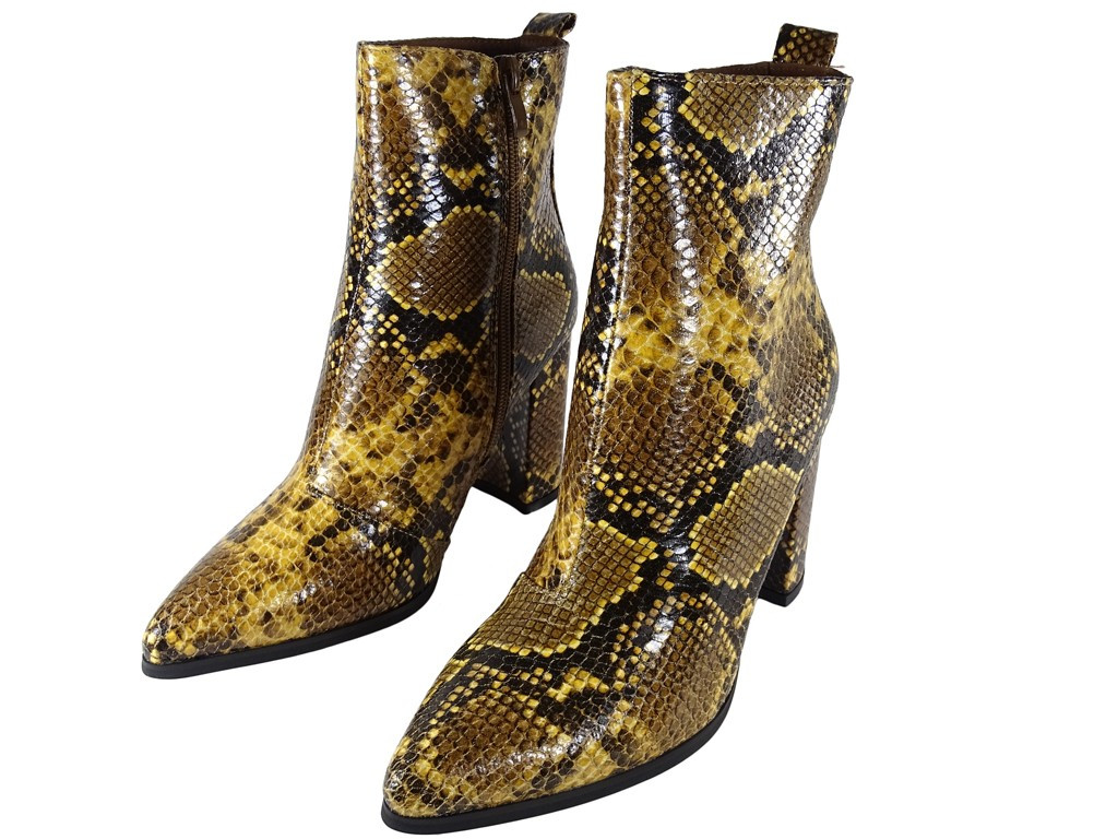 Schlangenhaut Schlange Stiefel Damen Öko-Leder - 4