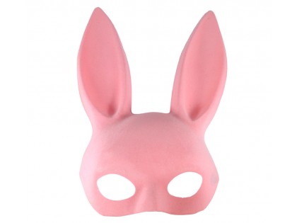 Růžová králičí oční maska - 2