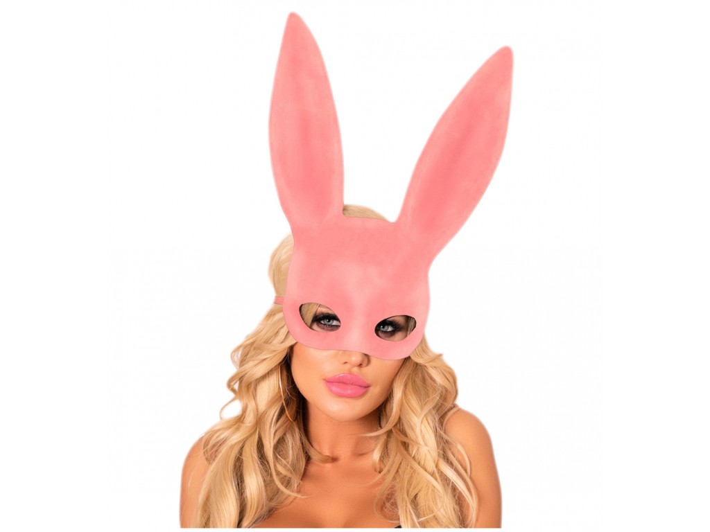 Pink rabbit eye mask - 1