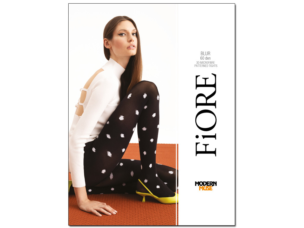 Black tights with white patches 60den - 1