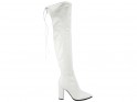 White mat over-the-knee boots eko leather - 1