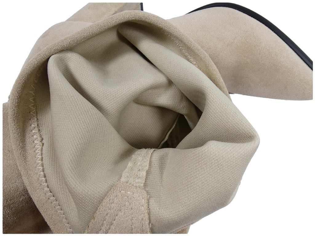 Beige over-the-knee boots suede - 5