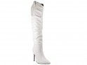 High white matt leather eco boots - 3