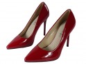 Cherry burgundy ladies' eko leather stilettos - 3