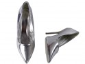 Stříbrné kovové zrcadlové dámské jehlové boty - 4