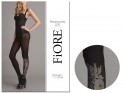 Black 40den tights with floral pattern - 3