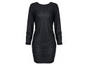 Black Glitter Fit Dress - 1