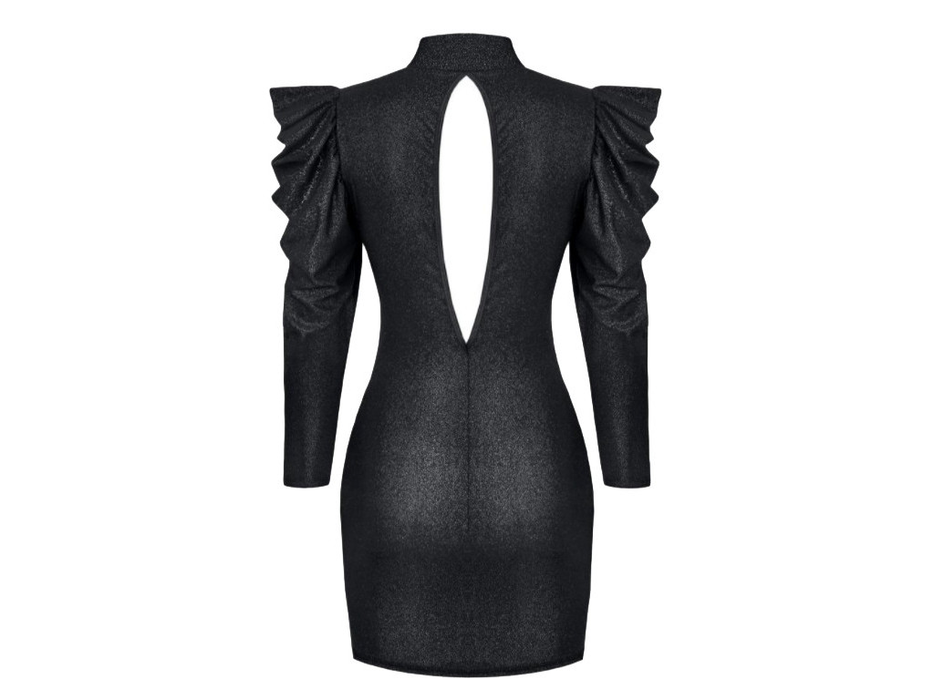 Black glittery dress with buffets - 2