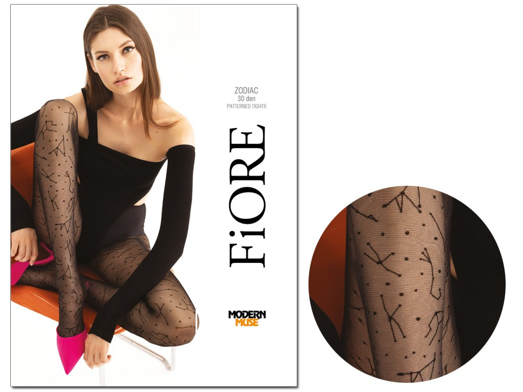 Women's patterned tights 30den Zodiac - 1