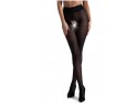 Black open crotch tights cabaret pattern - 3