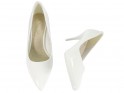 White lacquer wedding stilettos - 4
