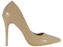 Women's beige stiletto heels - 1