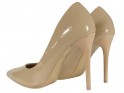 Women's beige stiletto heels - 2