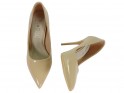 Women's beige stiletto heels - 4