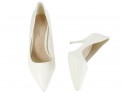 White mat bridal stilettos eko leather - 4