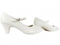 Dámske biele lodičky svadobné topánky - 3