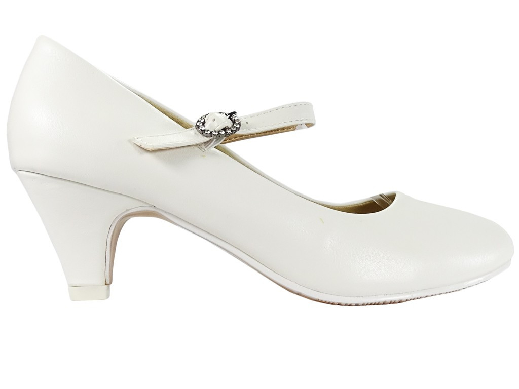 Pantofi de nuntă pantofi de femei cu pompă albă - 1