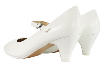 Női fehér szivattyúk esküvői cipő - 2