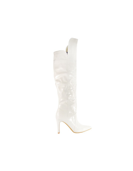 White women's eko leather musketeer boots - 1