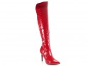 Red women's eko leather musketeer boots - 3