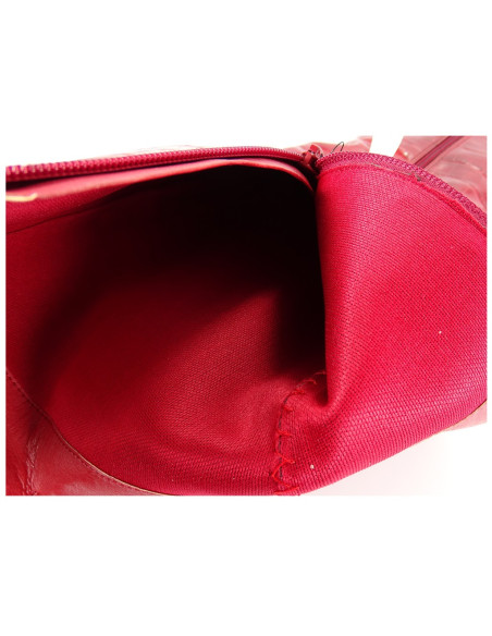 Red women's eko leather musketeer boots - 5