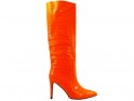 Oranžiniai ekologiškos odos pavasariniai batai - 1