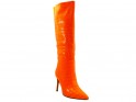 Oranžiniai ekologiškos odos pavasariniai batai - 3