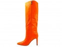 Orange eco leather spring boots - 4