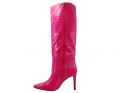 Pink spring eco leather boots - 4