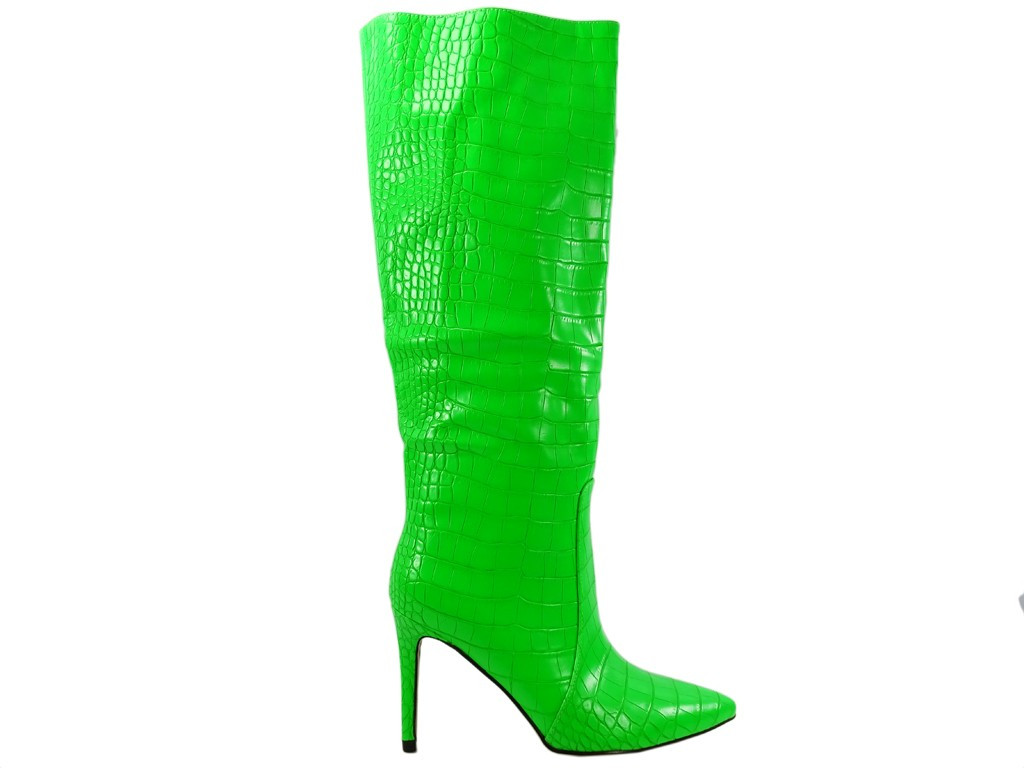 Grüne Frühlingsstiefel eko Leder - 1