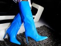 Blue spring eco leather boots - 2