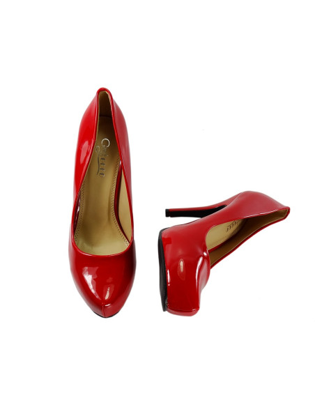 Rote Plateau-Stilettos für Frauen - 4